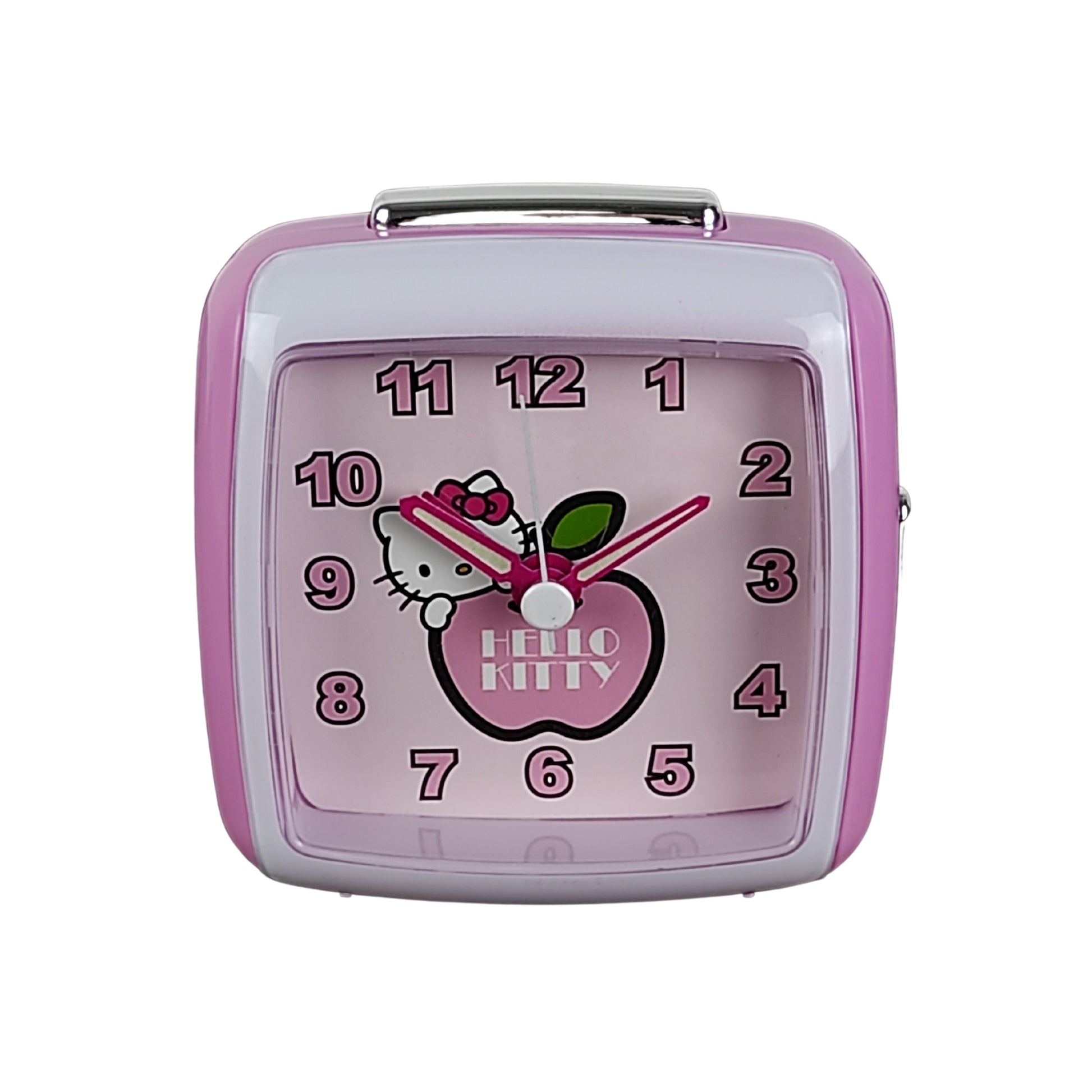 Ceas Hello Kitty cu alarma, ace fosforescente, 8 x 9 cm, ZR26321 - nestemag.ro
