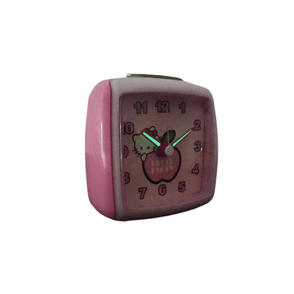 Ceas Hello Kitty cu alarma, ace fosforescente, 8 x 9 cm, ZR26321 - nestemag.ro