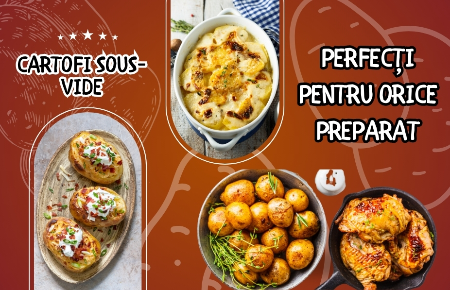 Cartofi sous-vide – perfecți pentru orice preparat