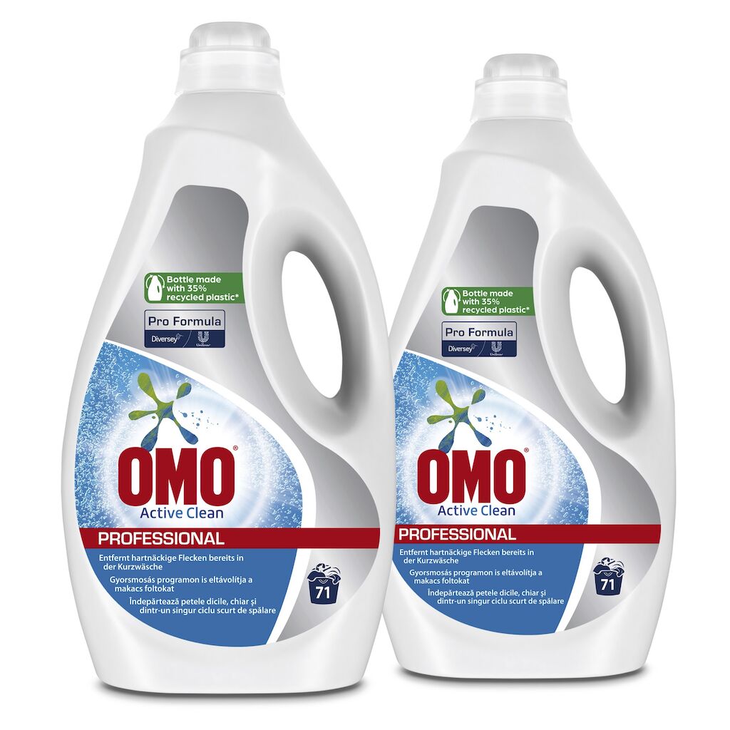Duo Pack Detergent de Rufe Lichid OMO Active Clean Professional, 2x5 L, 142 spalari - nestemag.ro