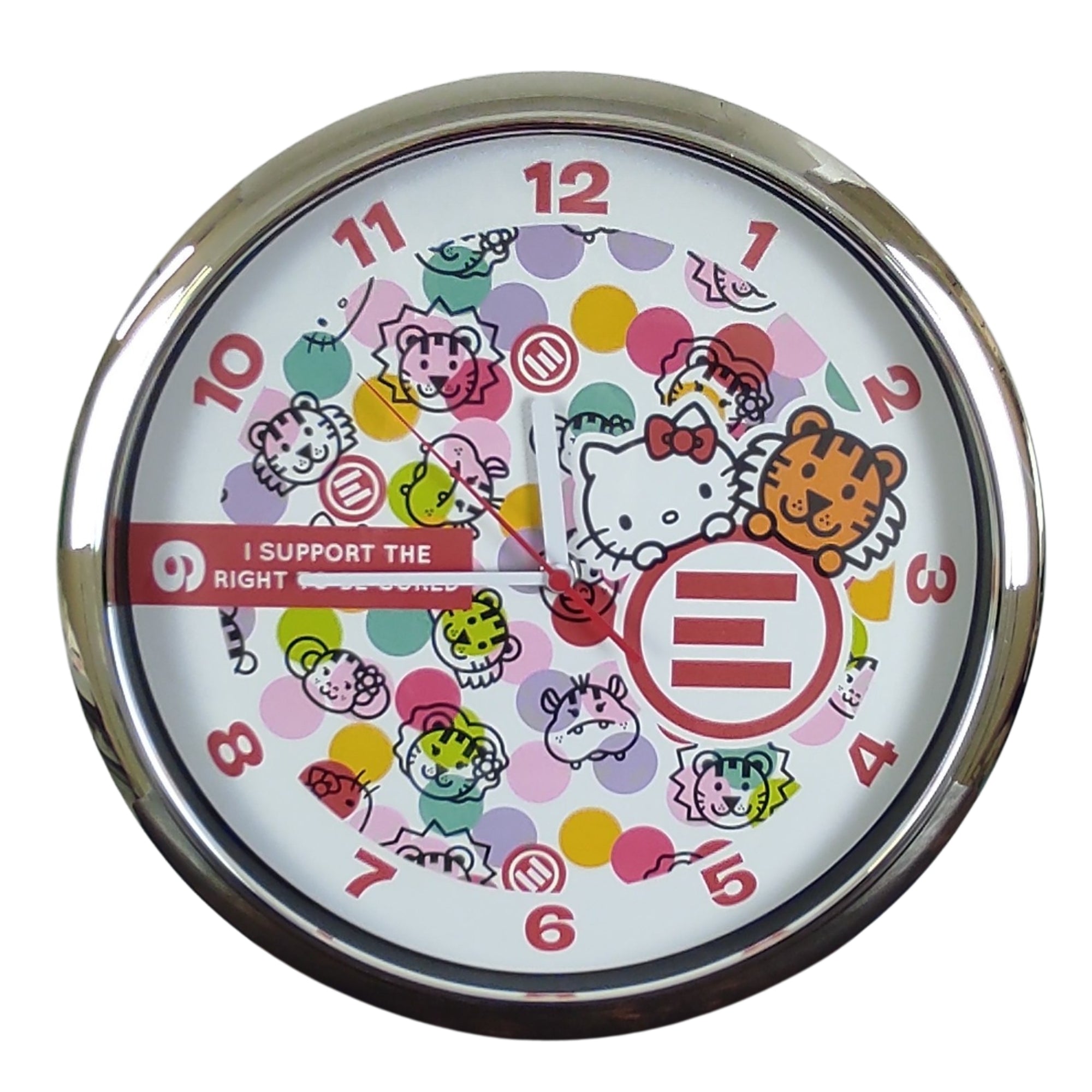 Ceas de perete Hello Kitty & Friends, diametru 30 cm, Sanrio ZR26480 - nestemag.ro