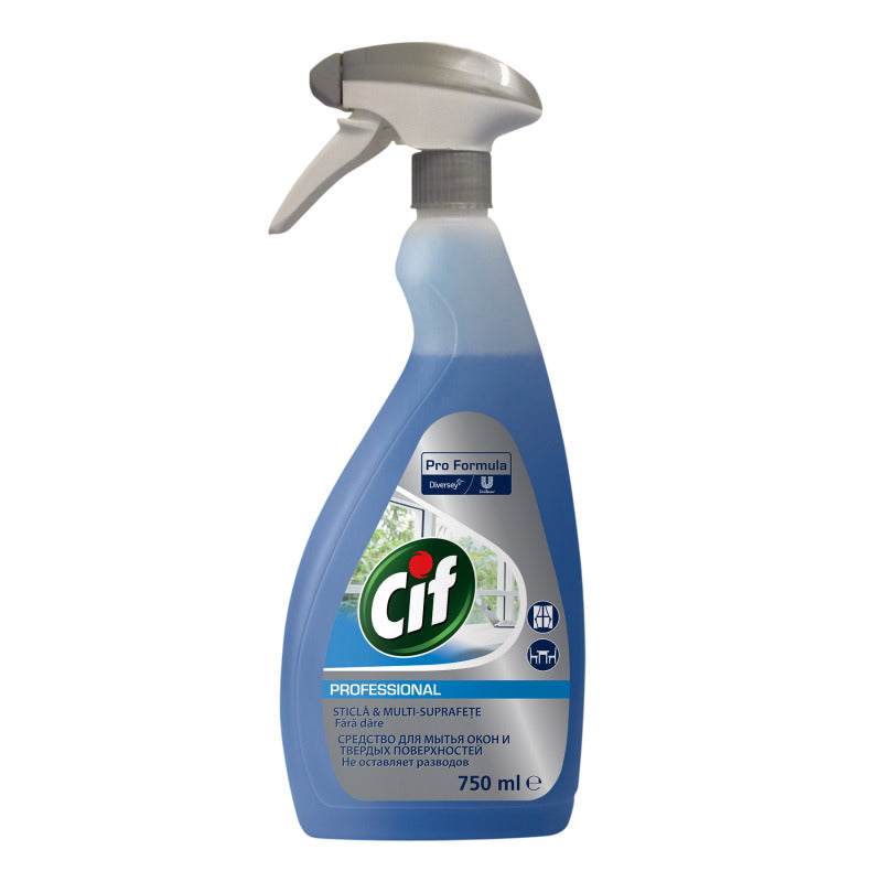 Detergent CIF Professional Geamuri & Multi-Suprafete 750 ml, cu pulverizator - nestemag.ro