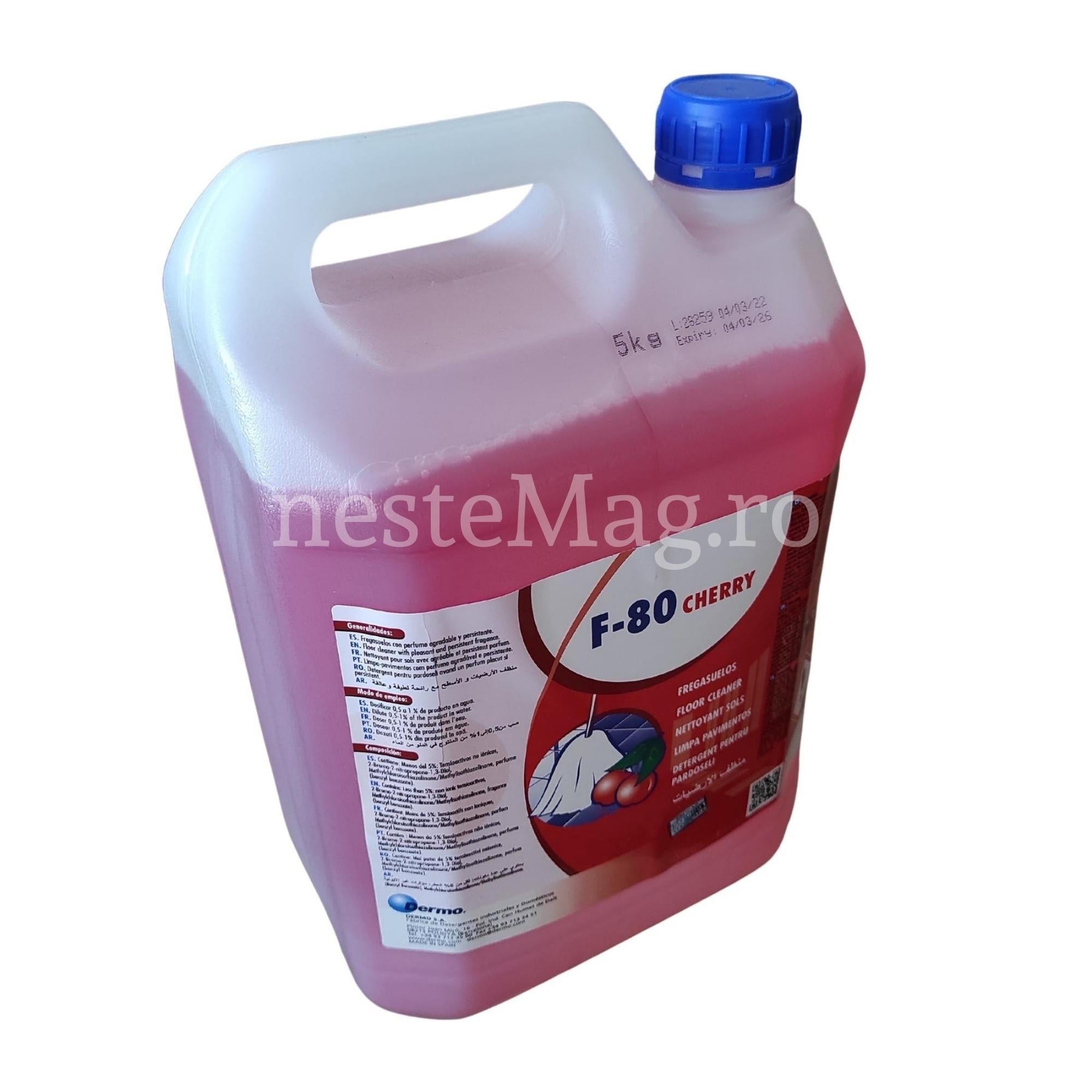 Detergent Profesional Pardoseala Dermo F-80, Parfumat, 5L - nestemag.ro
