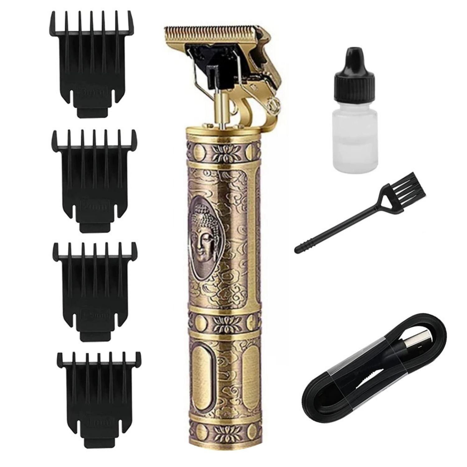 Masina de tuns Shuke cu lama tip T din otel carbon, pentru conturare, barbierit uscat, incarcare USB - nestemag.ro