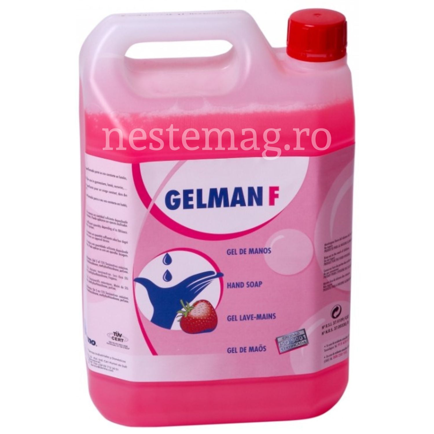 Gel Sapun Lichid Dermo GELMAN F, capsuni, 5L - nestemag.ro