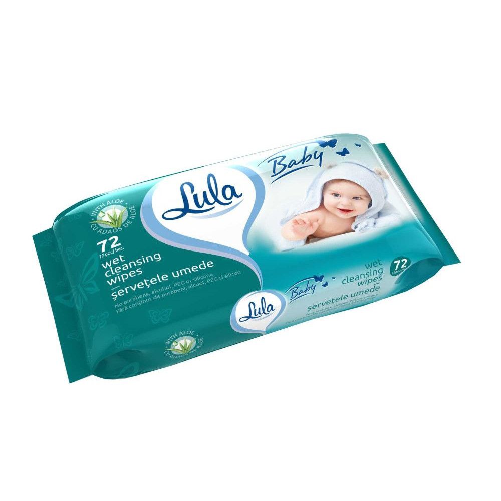 Servetele umede Lula Baby, 72 bucati / pachet - nestemag.ro
