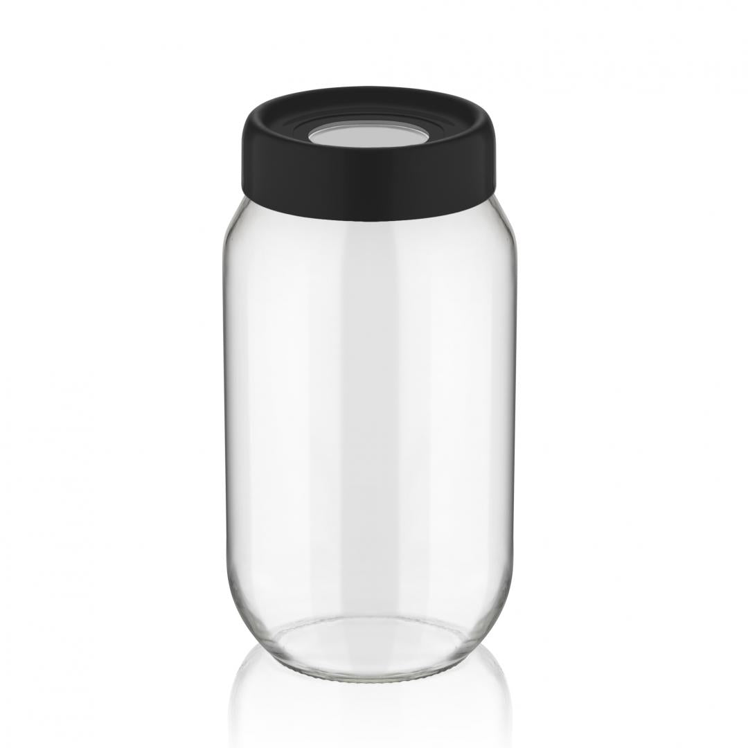 Borcan Depozitare din Sticla Cu Capac PP, 1 L - nestemag.ro