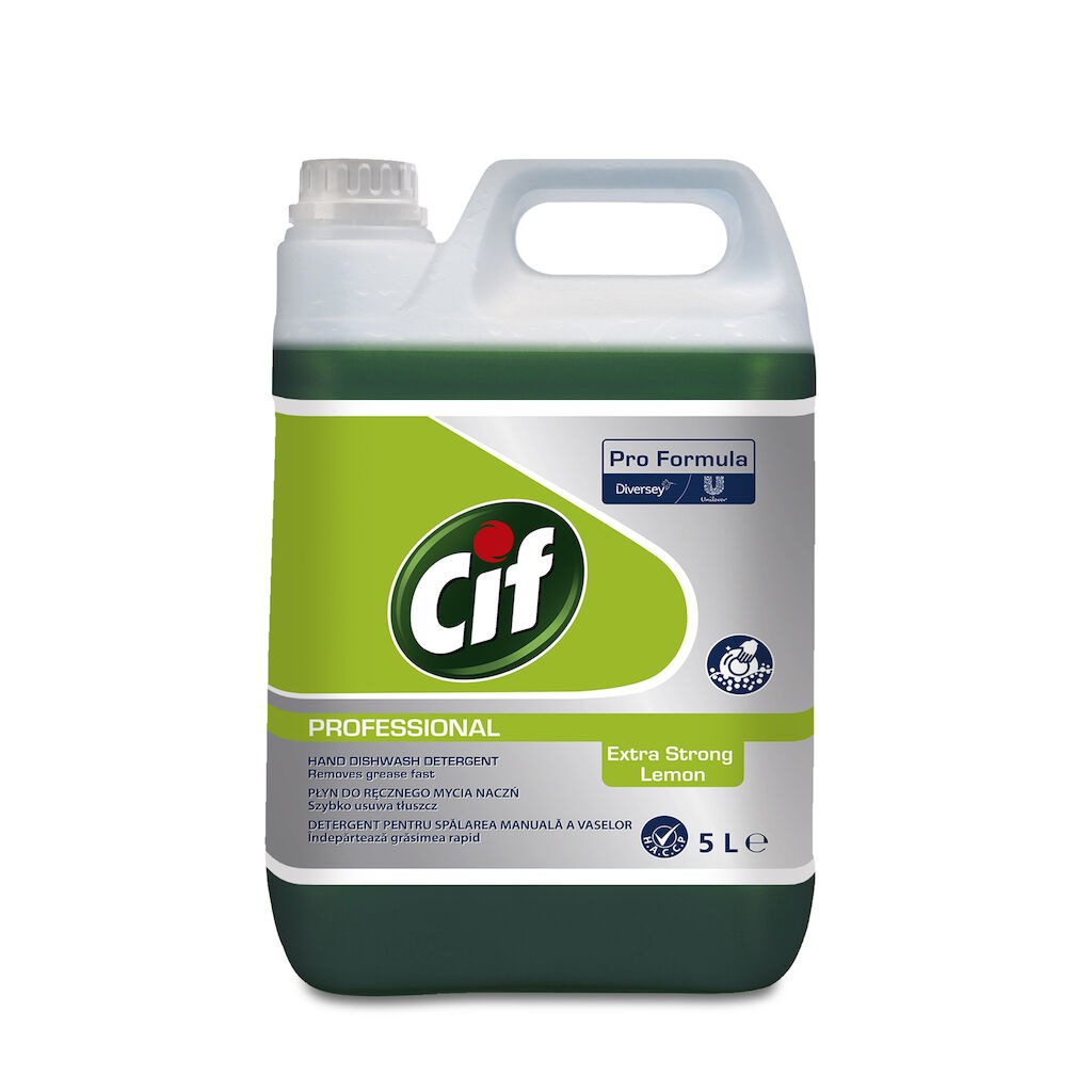 Cif Professional Detergent Pentru Spalarea Manuala A Vaselor Extra Strong Lemon 2x5L
