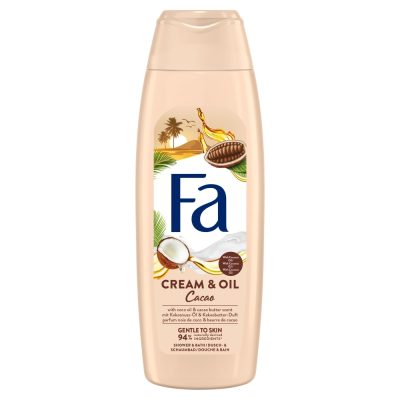 Crema de baie si dus Fa Cream & Oil Cacao cu parfum de unt de cacao, Femei, 750 ml
