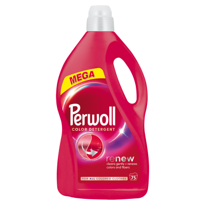 Detergent lichid pentru rufe Perwoll Renew Color, 75 spalari, 3750 ml