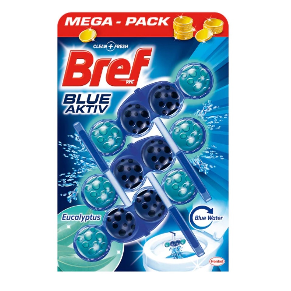 Odorizant wc bile, premium chlorine blue 3x50 gr, Bref Color Activ