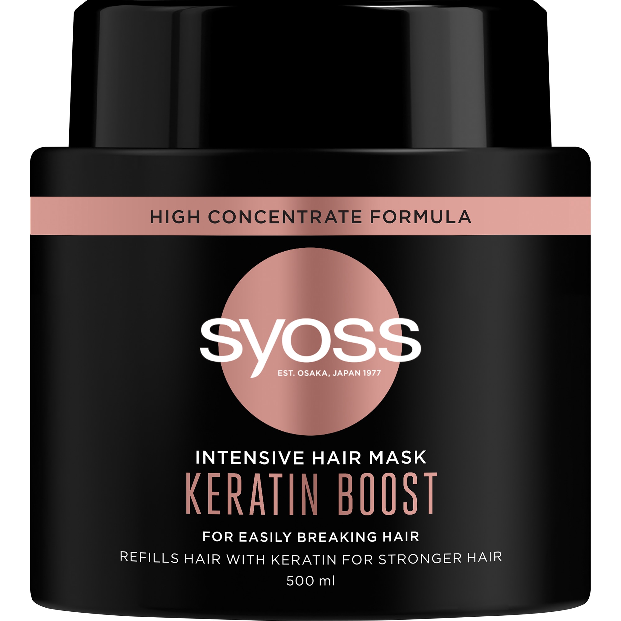 Masca de par Syoss Intensive Keratin Boost pentru par fin cu tendinta de rupere, 500 ml