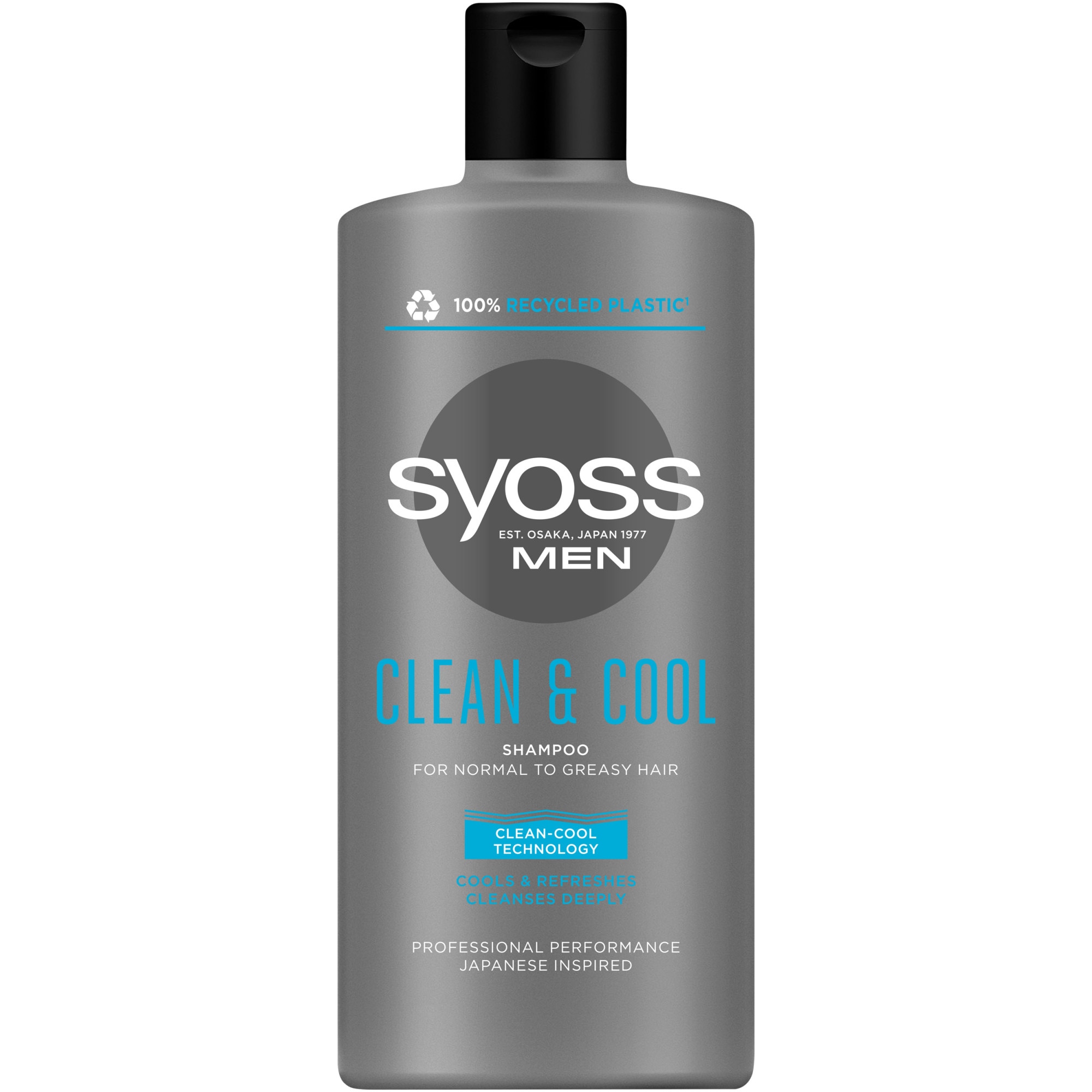 Sampon Syoss Men Clean & Cool pentru par normal spre gras, 440 ml