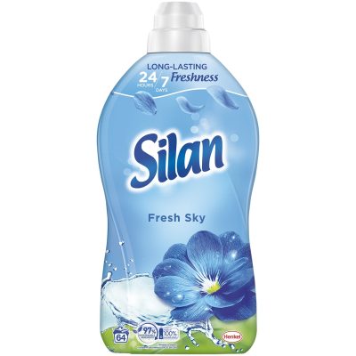 Balsam de rufe Silan Fresh Sky, 64 spalari, 1408 ml