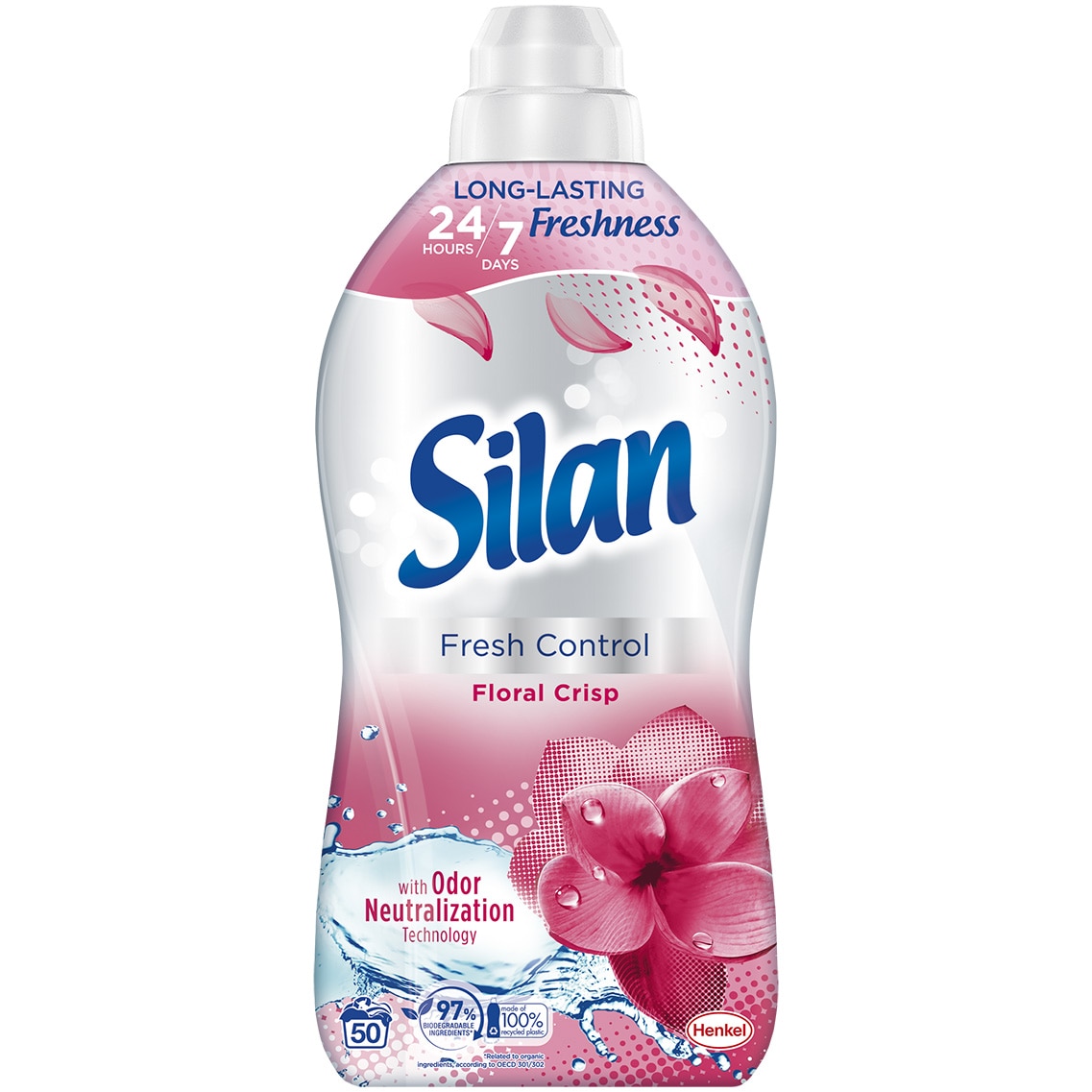 Balsam de rufe Silan Fresh Control Floral Crisp, 50 spalari, 1100 ml