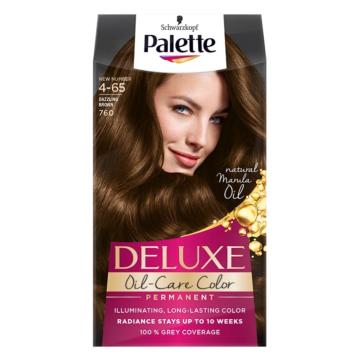 Vopsea de par permanenta Palette Deluxe 4-65 Saten Sclipitor, 135 ml