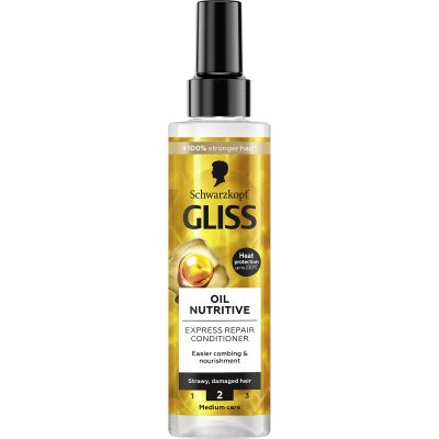 Balsam express Schwarzkopf Gliss Oil Nutritive pentru par uscat si deteriorat, 200ml