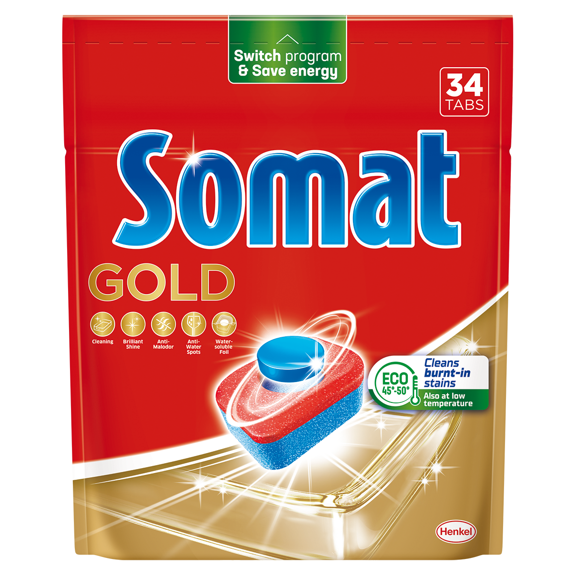 Detergent pentru masina de spalat vase Somat Gold, 34 spalari