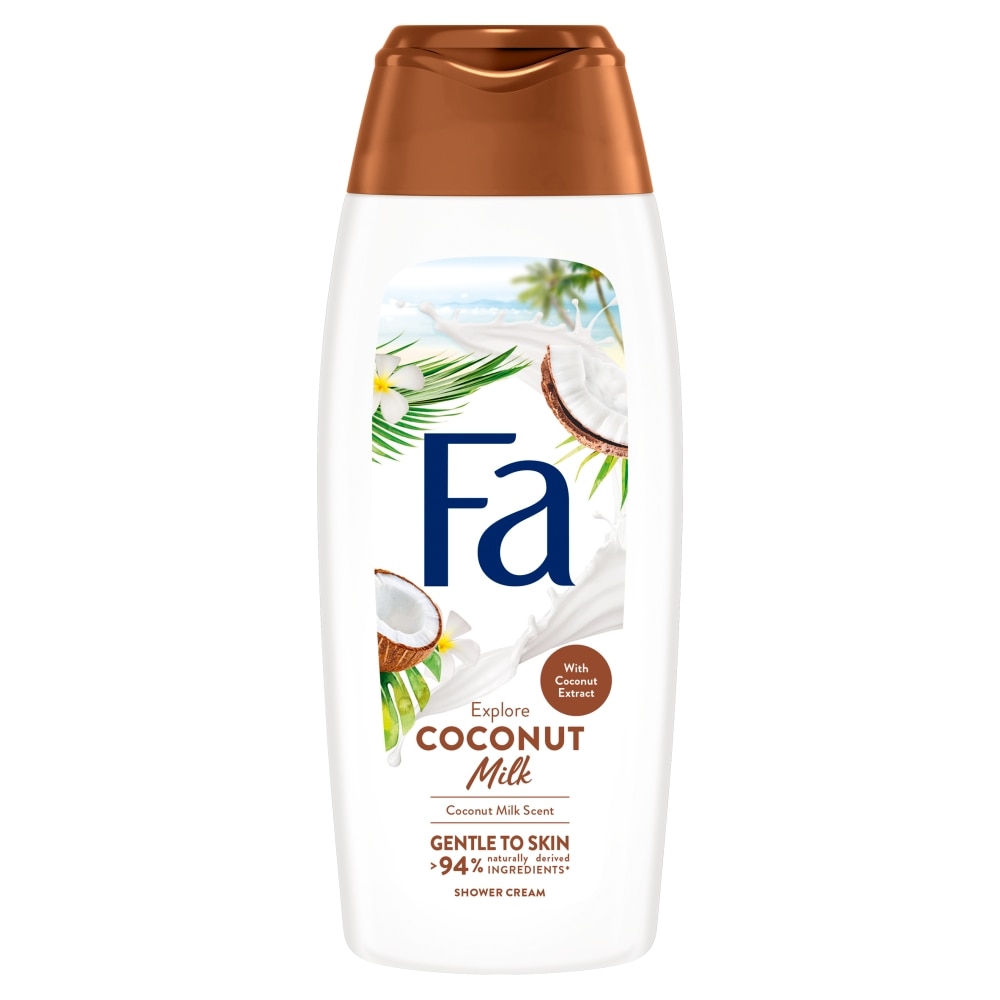 Gel de dus Fa Coconut Milk cu extract natural de nuca de cocos, Femei, 400 ml