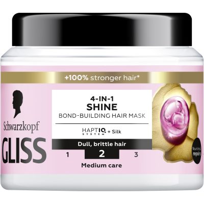 Masca de par Schwarzkopf Gliss 4 in 1 Liquid Silk Hair Repair pentru stralucire, 400ml