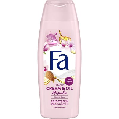 Gel de dus FA Cream&Oil cu parfum de magnolie, Femei, 400 ml