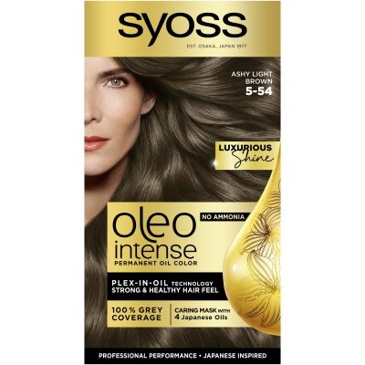 Vopsea de par permanenta fara amoniac Syoss Color Oleo Intense, 5-54 Saten Deschis Cenusiu, 115 ml