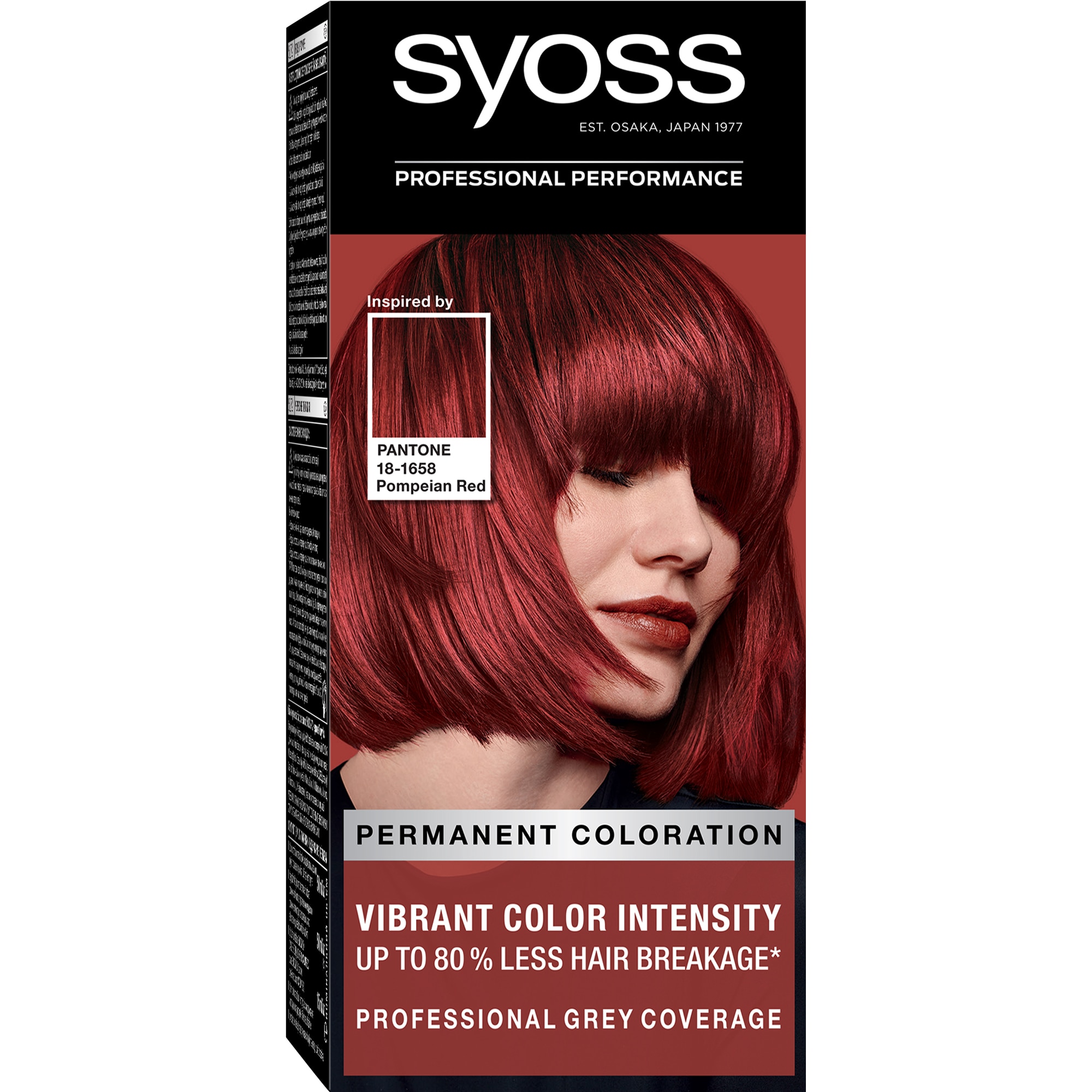 Vopsea de par permanenta Syoss Pantone 5-72 Rosu Pompei, 115 ml