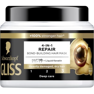 Masca de par Schwarzkopf Gliss, Ultimate Repair 4 in 1 pentru par uscat, puternic deteriorat, 400ml
