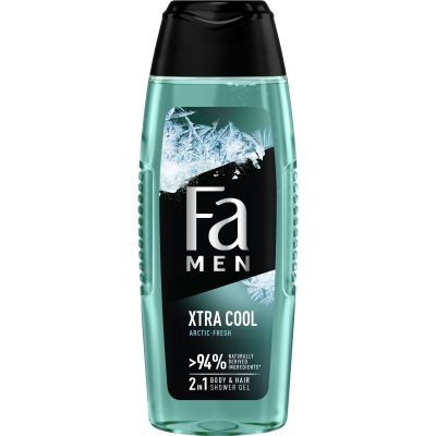 Gel de dus Fa Men Xtra Cool 2 in 1 cu parfum racoritor, Barbati, 250 ml
