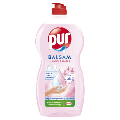 Detergent de vase Pur Balsam Hands & Nails, pentru piele sensibila, 1.2L