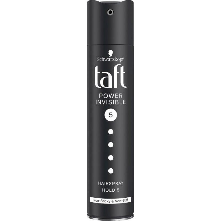 Fixativ spray Taft Power Invisible, nivel fixare 5, formula vegana, 250 ml