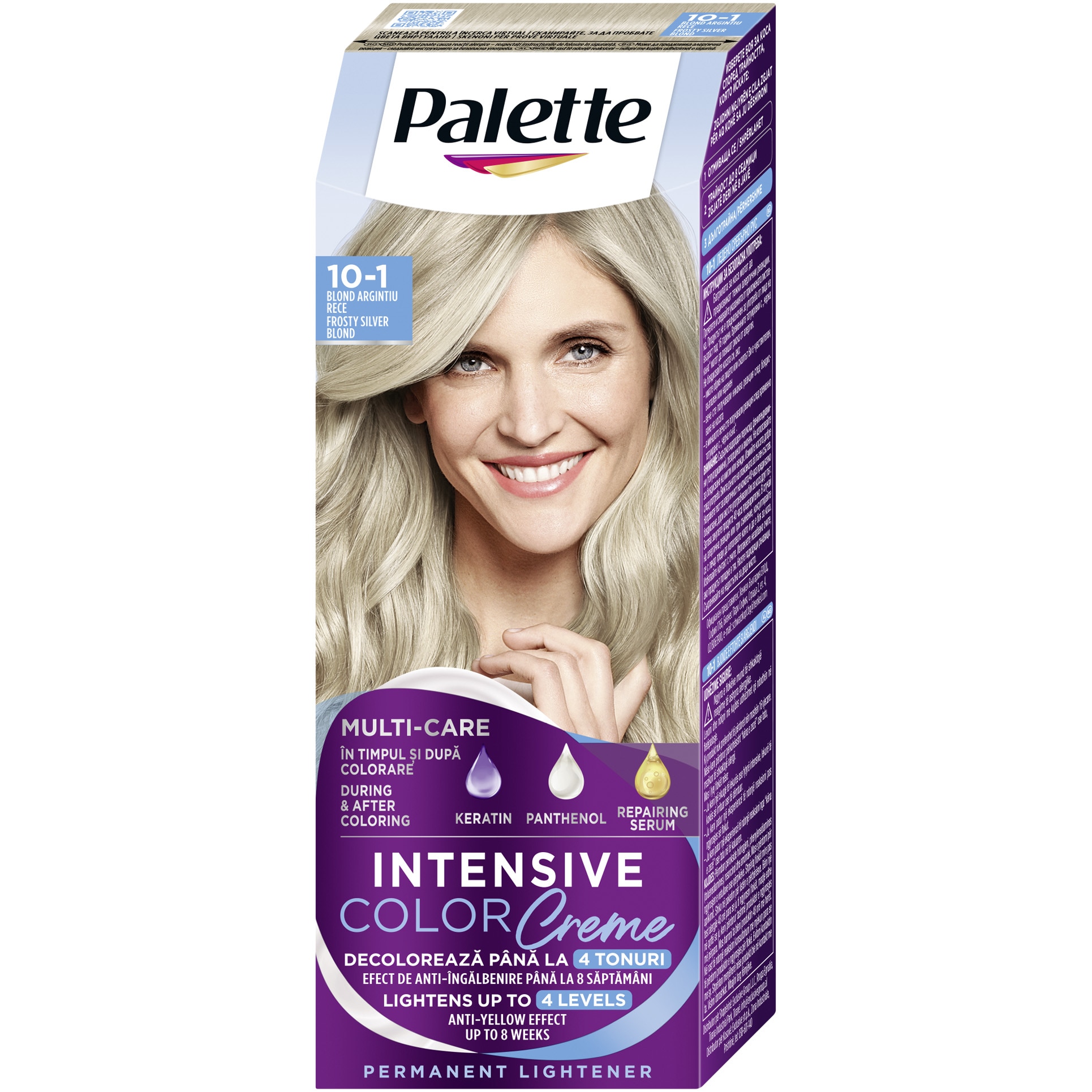 Vopsea de par permanenta Palette Intensive Color Cream C10 Blond Argintiu Artic, 110 ml