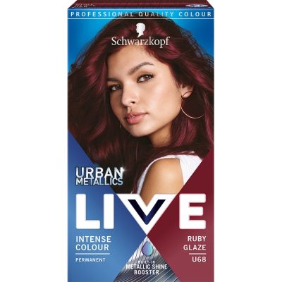 Vopsea de par permanenta Schwarzkopf Live Color Urban Metallics U68 Ruby Glaze, 142.5 ml