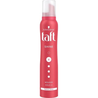 Spuma modelatoare Taft Shine, nivel fixare 4, formula vegana, 200 ml