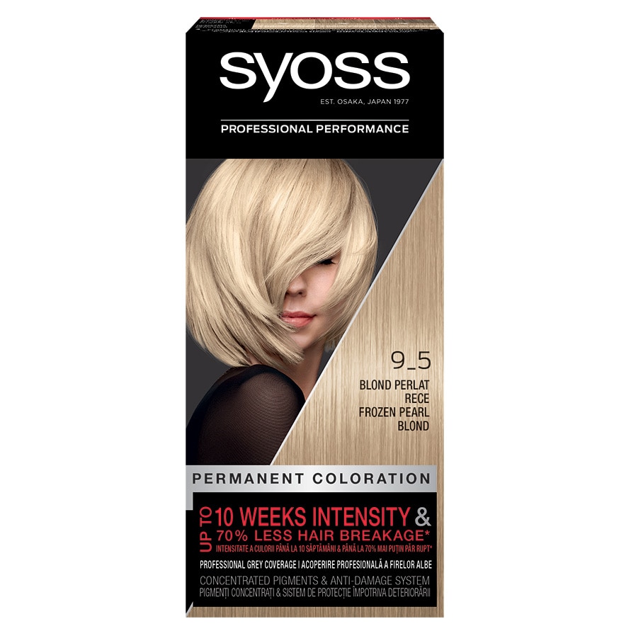 Vopsea de par permanenta Syoss Color Baseline 9-5 Blond Perlat Rece, 115 ml