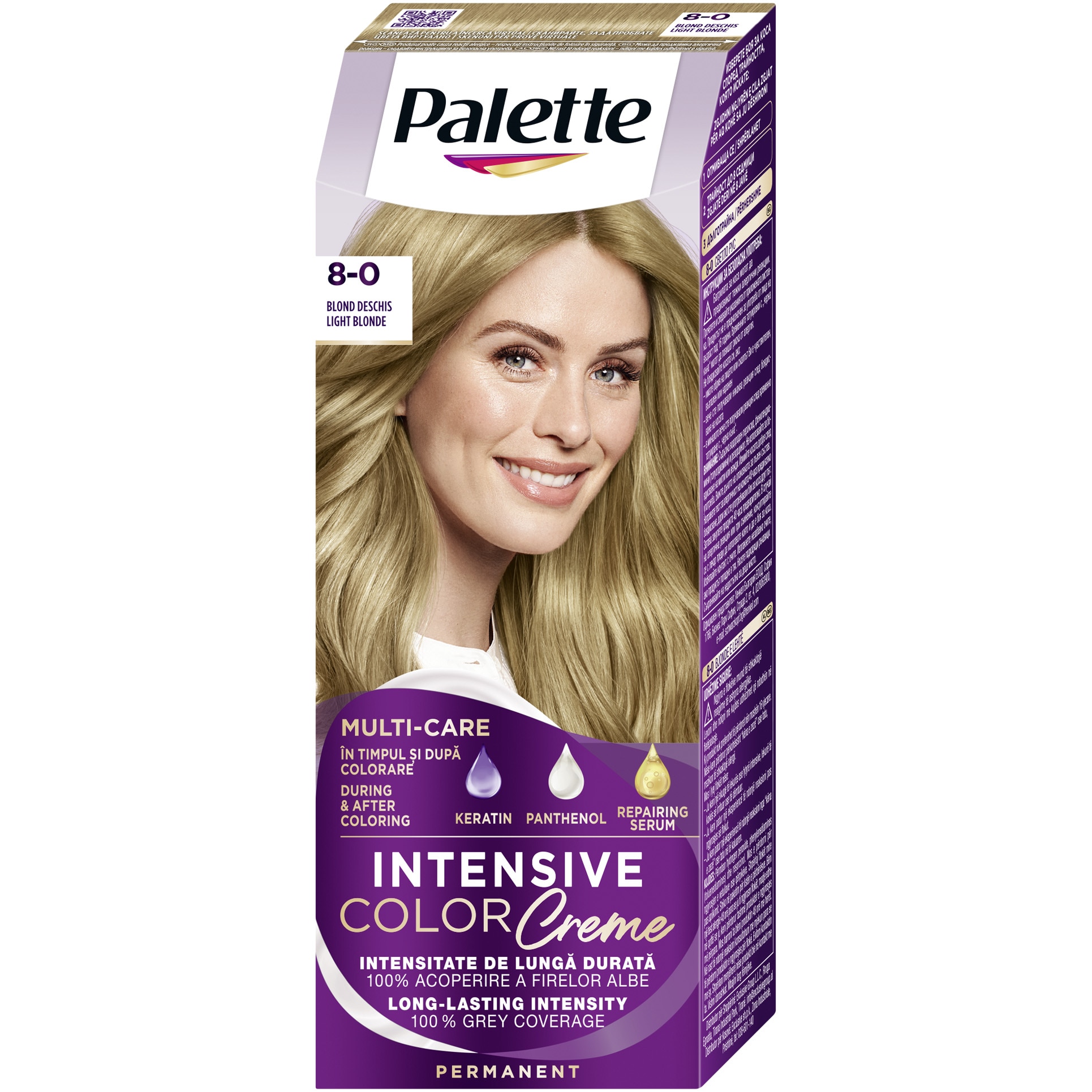 Vopsea de par permanenta Palette Intensive Color Cream N7 Blond Deschis, 110 ml