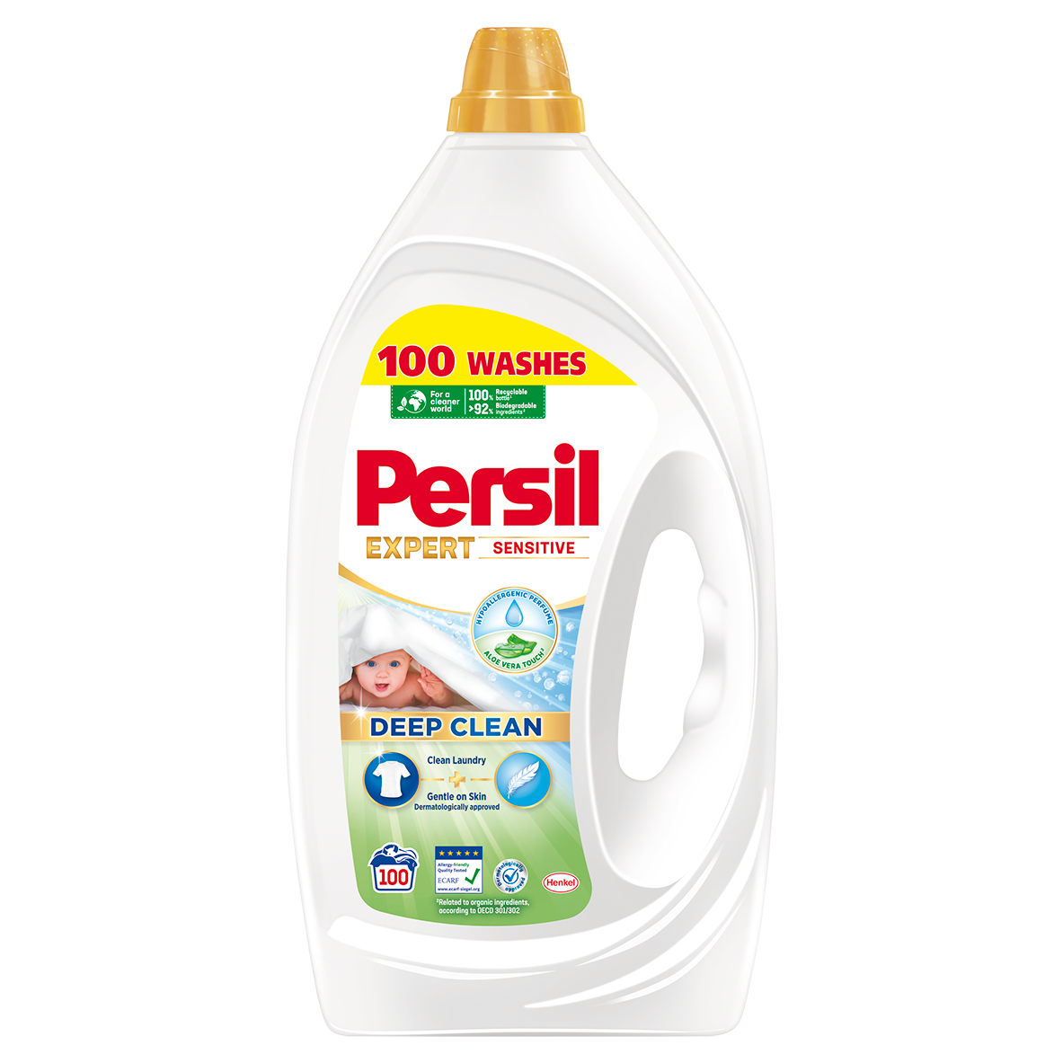 Detergent de rufe lichid Persil Deep Clean Expert Sensitive, 100 spalari, 4.5 L