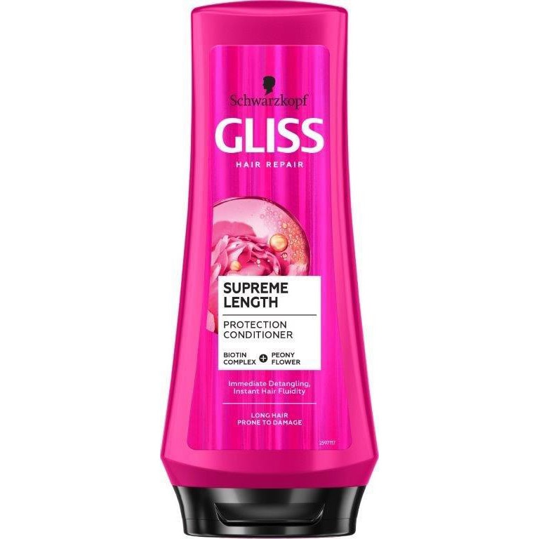 Balsam Gliss Supreme Length pentru par lung predispus deteriorarii si ingrasarii radacinilor, 200 ml