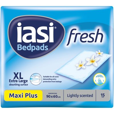 Păturică impermeabilă parfumată pentru pat IASI Maxi Fresh, 60x90 cm, 15 bucăți