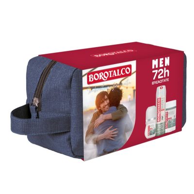Set borseta Borotalco Invisible Men, deodorant spray 150 ml + deodorant roll-on 50 ml + deodorant stick 40 ml