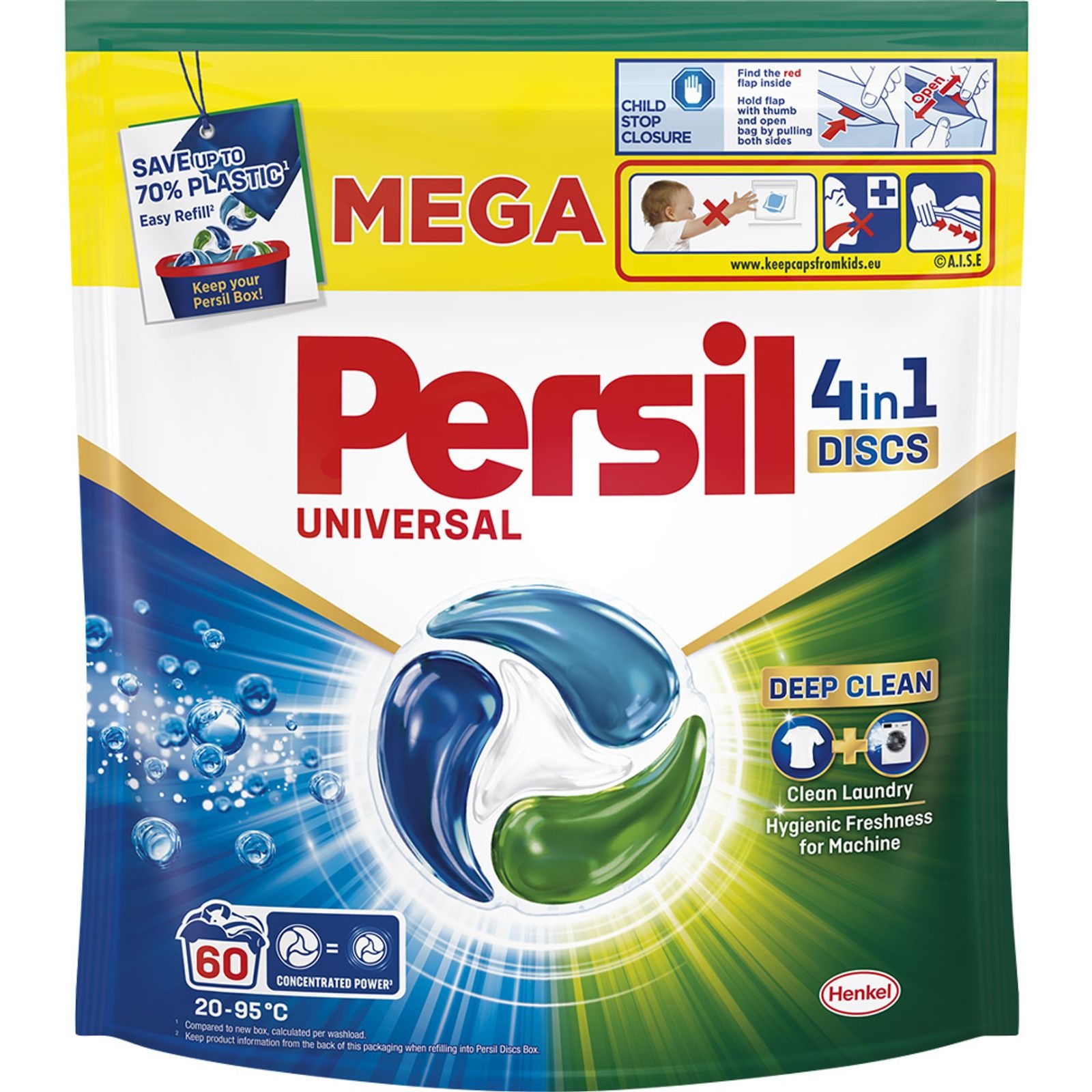 Detergent Capsule Persil 4in1 Universal, 60 buc, curatare profunda