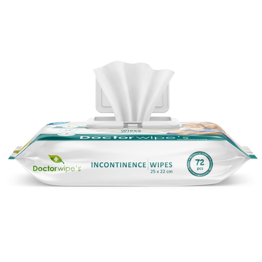 Șervețele umede igienice pentru incontinență Doctor Wipes 72 bucăți